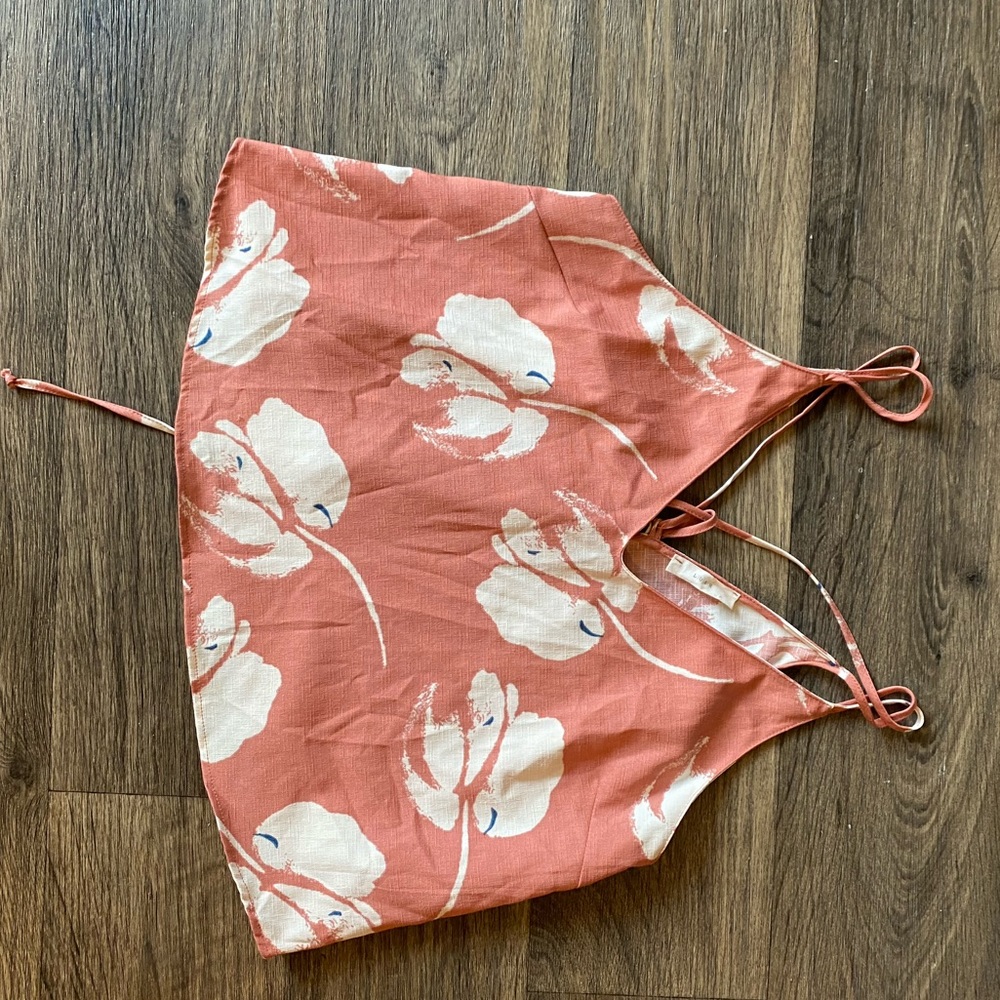 Nude-pink floral top